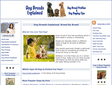 Tablet Screenshot of dog-breeds-explained.com